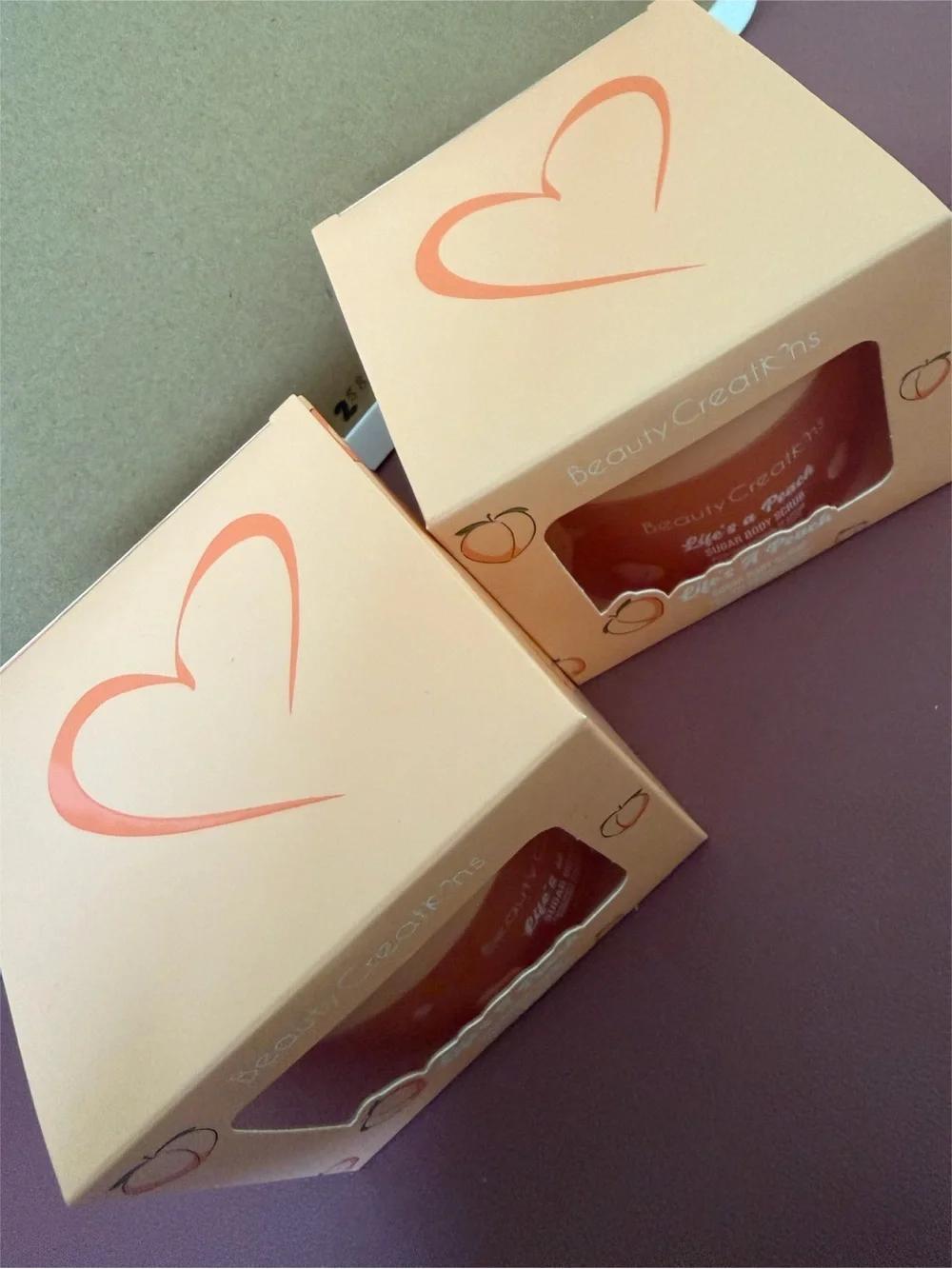 2pcs Beauty Creations Peach Sugar Body Scrub - Peach